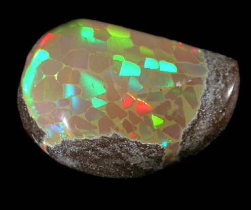 Opal (Precious Opal) from near Mezezo, Shewa (also Shoa or Showa) Plateau, Amhara, Ethiopia