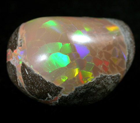 Opal (Precious Opal) from near Mezezo, Shewa (also Shoa or Showa) Plateau, Amhara, Ethiopia