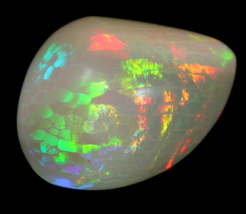 Opal (Precious Opal) from near Mezezo, Shewa (also Shoa or Showa) Plateau, Amhara, Ethiopia