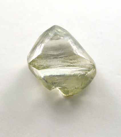 Diamond (1.07 carat yellow-green octahedral crystal) from Orapa Mine, south of the Makgadikgadi Pans, Botswana