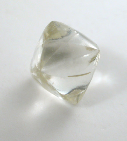 Diamond (0.93 carat pale yellow octahedral crystal) from Orapa Mine, south of the Makgadikgadi Pans, Botswana