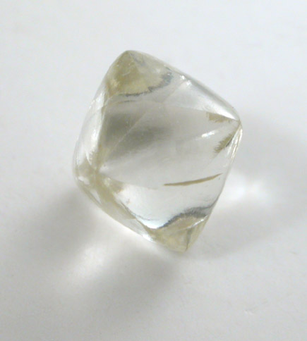 Diamond (0.93 carat pale yellow octahedral crystal) from Orapa Mine, south of the Makgadikgadi Pans, Botswana