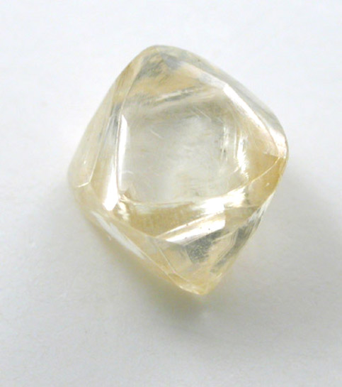 Diamond (0.94 carat pale pale-yellow octahedral crystal) from Orapa Mine, south of the Makgadikgadi Pans, Botswana