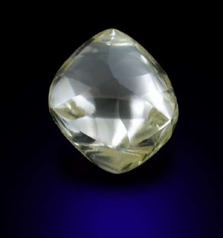 Diamond (1.54 carat gem-grade yellow complex crystal) from Koffiefontein Mine, Free State (formerly Orange Free State), South Africa