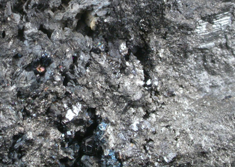 Semseyite with Stibnite from Glendinning Mine, Westkirk, Dumfriesshire, Scotland