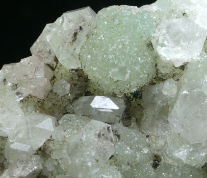 Copper, Prehnite, Calcite from Keweenaw Peninsula Copper District, Michigan