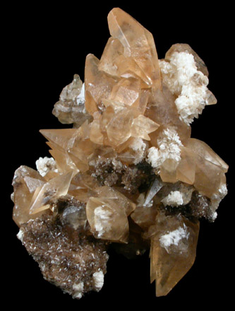 Calcite with Barite from Pugh Quarry, 6 km NNW of Custar, Wood County, Ohio