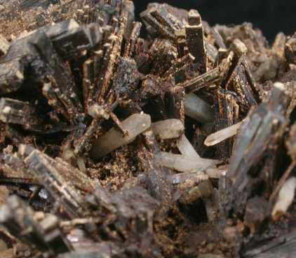 Hedenbergite with Quartz from Laxey Mine, Owyhee County, Idaho