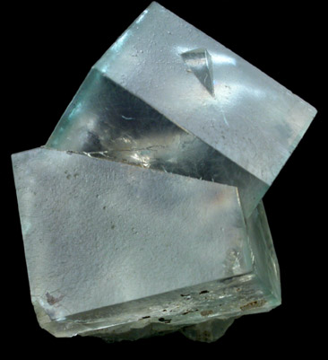 Fluorite (penetration twin) from South Vein, Heights Mine, Weardale, County Durham, England