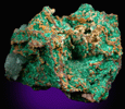 Malachite with Calcite from Southwest Mine, Bisbee, Cochise County, Arizona