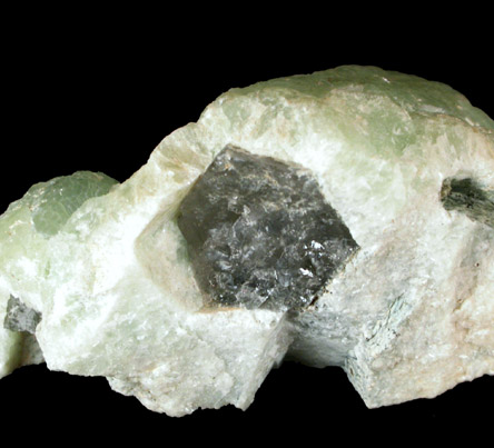 Prehnite over Quartz from Bull Run Quarry, near Conklin, Loudoun County, Virginia