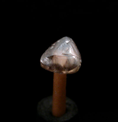 Diamond (macle, twinned crystal) from Kelsey Lake Diamond Mine, Stateline District, Larimer County, Colorado