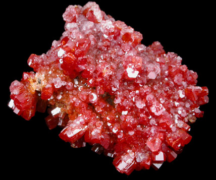 Vanadinite with Calcite from North Geronimo Mine, La Paz County, Arizona