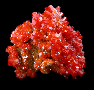 Vanadinite with Calcite from North Geronimo Mine, La Paz County, Arizona