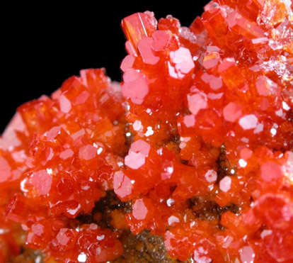 Vanadinite with Calcite from North Geronimo Mine, La Paz County, Arizona