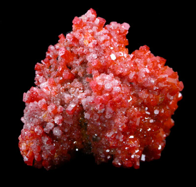 Vanadinite with Calcite from North Geronimo Mine, La Paz County, Arizona