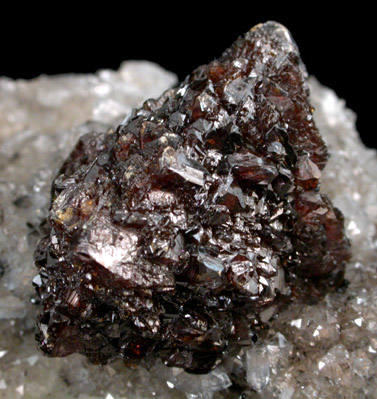 Sphalerite on Quartz from Elmwood Mine, Carthage, Smith County, Tennessee