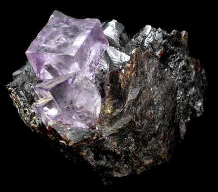 Fluorite on Sphalerite from Elmwood Mine, Carthage, Smith County, Tennessee