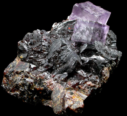 Fluorite on Sphalerite from Elmwood Mine, Carthage, Smith County, Tennessee