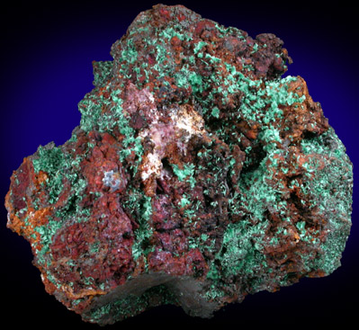 Malachite on Hematite from Southwest Mine, Bisbee, Cochise County, Arizona