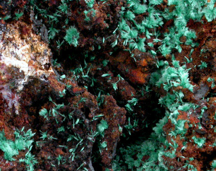 Malachite on Hematite from Southwest Mine, Bisbee, Cochise County, Arizona