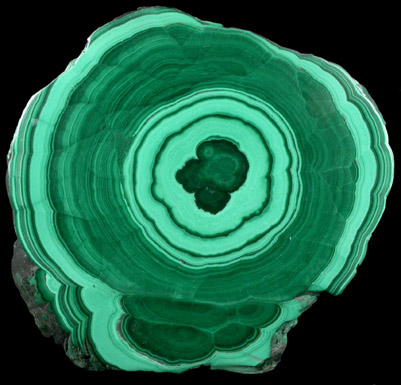 Malachite from Mashamba Mines, 10 km west of Kolwezi, Katanga Copperbelt, Lualaba Province, Democratic Republic of the Congo