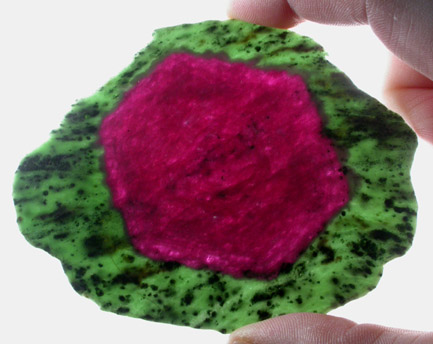 Corundum var. Ruby in Zoisite from Longido, Arusha, Tanzania