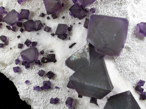 Fluorite on Quartz from Ganzhou, Jiangxi Province, China