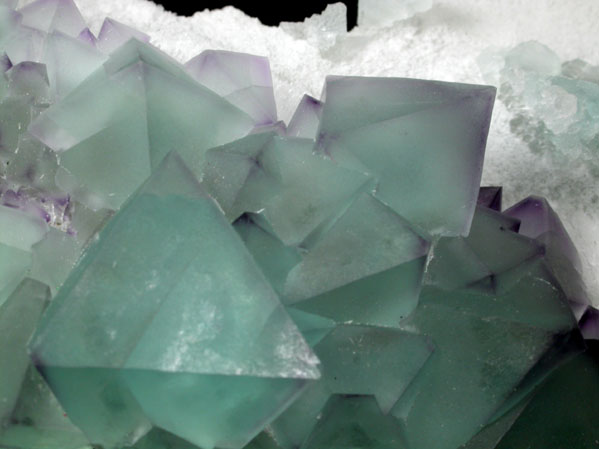 Fluorite on Quartz from Ganzhou, Jiangxi Province, China