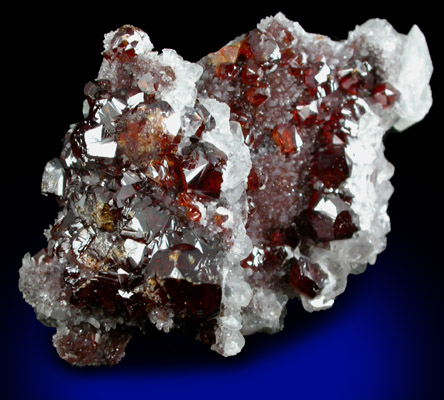 Sphalerite, Calcite and Quartz from Shuikoushan Mine, Hunan Province, China