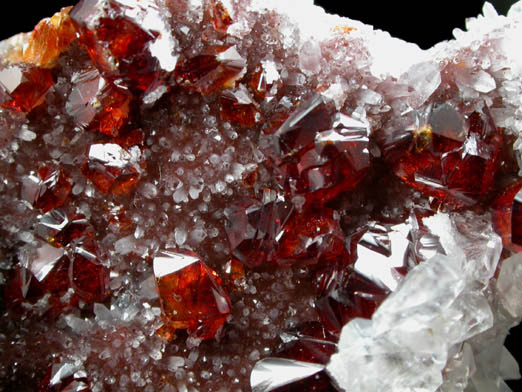 Sphalerite, Calcite and Quartz from Shuikoushan Mine, Hunan Province, China