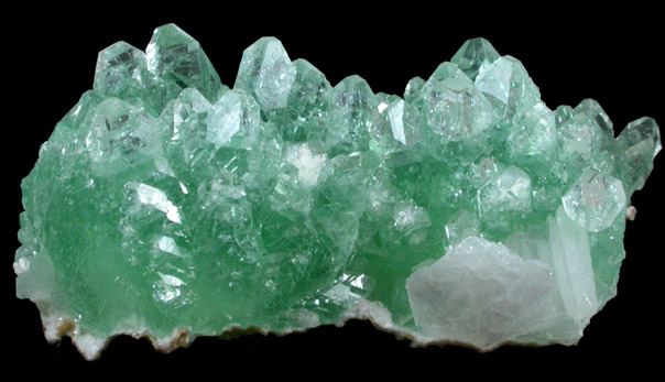 Apophyllite with Stilbite-Ca on Quartz from Pashan Hill Quarry, Pune District, Maharashtra, India