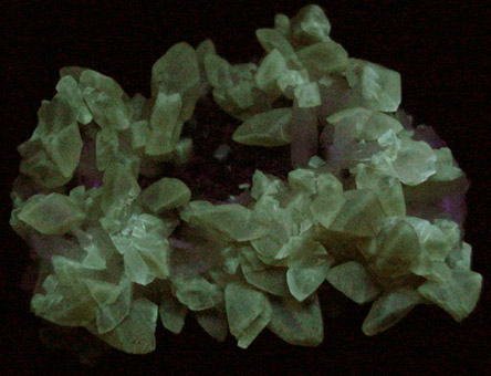 Calcite on Stilbite-Ca from Pashan Hill Quarry, Pune District, Maharashtra, India