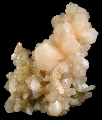 Stilbite-Ca with yellow Heulandite from Nagar, Maharashtra, India