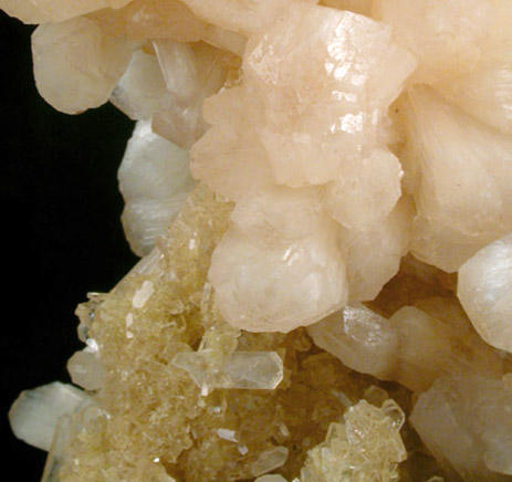 Stilbite-Ca with yellow Heulandite from Nagar, Maharashtra, India