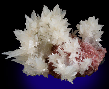 Calcite on Heulandite from Mirzapur, Uttar Pradesh, India