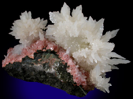 Calcite on Heulandite from Mirzapur, Uttar Pradesh, India