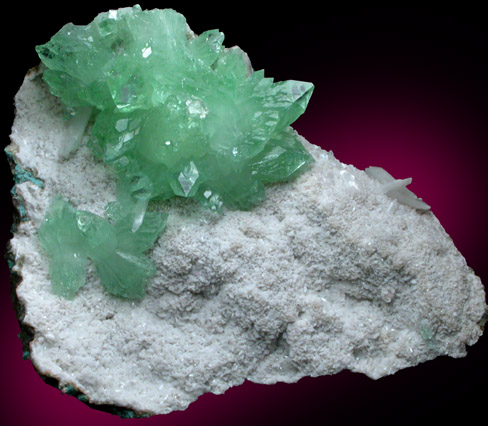 Apophyllite on Quartz from Pashan Hill Quarry, Pune District, Maharashtra, India