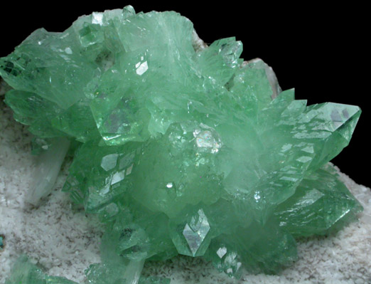 Apophyllite on Quartz from Pashan Hill Quarry, Pune District, Maharashtra, India