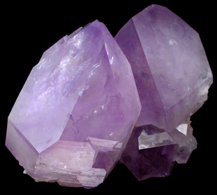 Quartz var. Amethyst from Jackson's Crossroads, 46.5 km east of Athens, Wilkes County, Georgia