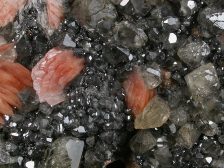 Cerussite, Barite, Galena from Mibladen, Haute Moulouya Basin, Zeida-Aouli-Mibladen belt, Midelt Province, Morocco