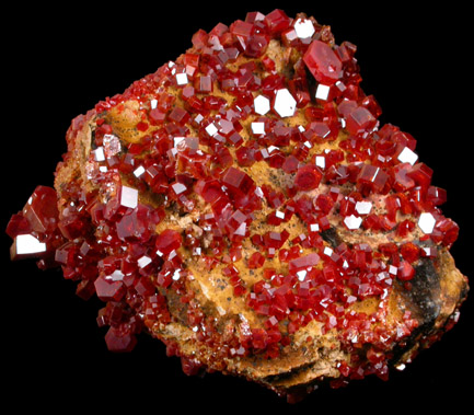 Vanadinite from Mibladen, Haute Moulouya Basin, Zeida-Aouli-Mibladen belt, Midelt Province, Morocco