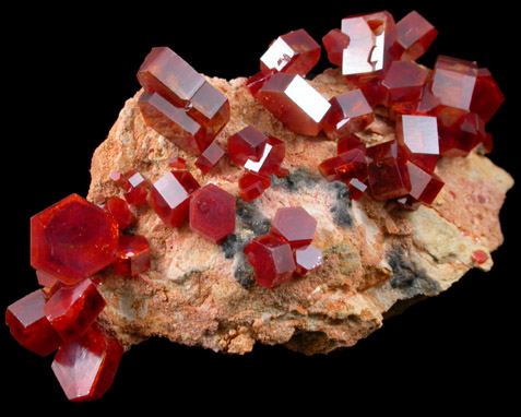 Vanadinite from Mibladen, Haute Moulouya Basin, Zeida-Aouli-Mibladen belt, Midelt Province, Morocco