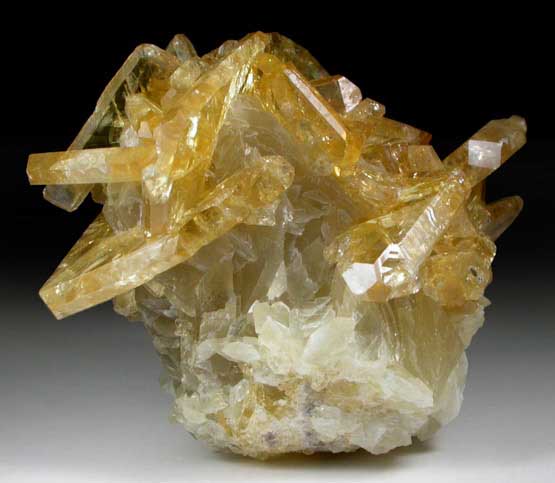 Barite on Calcite from Meikle Mine, Elko County, Nevada