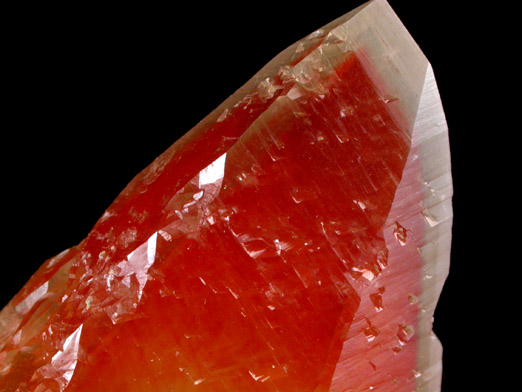 Calcite with red internal phantom from Red Phantom Pocket, Fletcher Mine, Reynolds County, Missouri