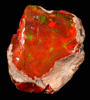 Opal var. Precious Opal (Fire Opal) from near Mezezo, Shewa (also Shoa or Showa) Plateau, Amhara, Ethiopia