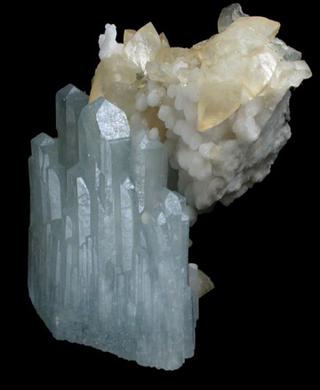 Celestine with Calcite and Quartz from Ottawa Silica Company Quarry, Rockwood, Wayne County, Michigan