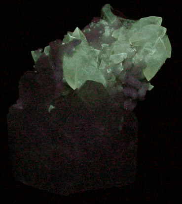 Celestine with Calcite and Quartz from Ottawa Silica Company Quarry, Rockwood, Wayne County, Michigan