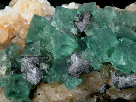 Fluorite, Galena, Quartz from Rogerley Mine, Frosterley, County Durham, England