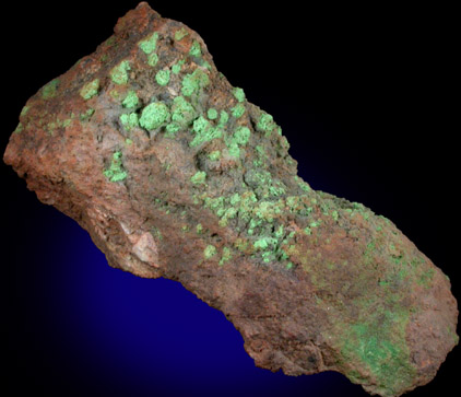 Chenevixite pseudomorphs after Cuprite from Volcano-Sunnyside Mine, Harshaw District, Santa Cruz County, Arizona